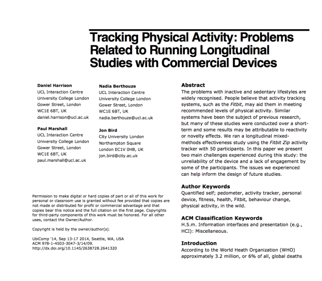 Tracking Physical Activity: Problems Related to Running Longitudinal Studies with Commercial Devices